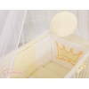 Babybett für Elternbett FABIO mit Matratze und Bettwäsche Set - Little Prince/Princess creme