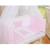 Babybett für Elternbett FABIO mit Matratze und Bettwäsche Set - Little Prince/Princess rosa