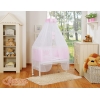 Babybett für Elternbett FABIO mit Matratze und Bettwäsche Set - Little Prince/Princess rosa
