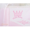 Babybett für Elternbett FABIO mit Matratze und Bettwäsche Set - Little Prince/Princess rosa