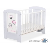 Babybett Grau 120x60cm Eulen 5017-06-429