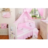 Babybett Himmel aus Baumwolle - Esel Luca rosa