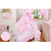 Babybett Himmel aus Baumwolle - Esel Luca rosa
