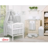 Babybett Himmel aus Baumwolle - Little Prince/Princess grau