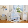 Babybett Himmel aus Chiffon - Esel Luca blau
