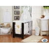 Himmel für Babybett Stange Set Stoff: Chiffon - Gute Nacht weiß