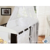 Himmel für Babybett Stange Set Stoff: Chiffon - Gute Nacht weiß