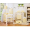 Babybett Himmel aus Chiffon - Hängende Herzen gelb gestreift