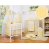 Babybett Himmel aus Chiffon - Hängende Herzen gelb gestreift