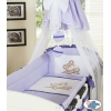 Babybett Himmel aus Chiffon - Teddy Bär barnaba lila