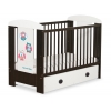 Braun Babybett mit Schublade MAXI 120x60cm Eulen