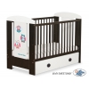 Braun Babybett mit Schublade MAXI 120x60cm Eulen