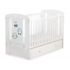 Babybett mit Schublade MAXI 120x60cm Eulen