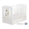 Babybett mit Schublade MAXI 120x60cm Eulen Grau Gelb
