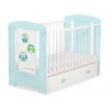 Babybett mit Schublade MAXI 120x60cm Eulen