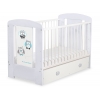 Babybett mit Schublade MAXI 120x60cm Eulen