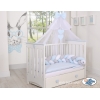 Babybett Moskitonetz aus Chiffon - blau