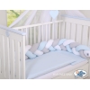 Babybett Moskitonetz aus Chiffon - blau
