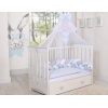 Babybett Moskitonetz aus Chiffon - blau