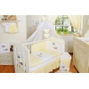 Babybett Moskitonetz aus Chiffon - Esel Luca gelb