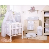 Babybett Moskitonetz aus Chiffon für Babybett - Hängende Herzen Schwarz-Punktemuster