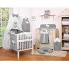 Babybett Moskitonetz aus Chiffon - Hängende Herzen anthrazit