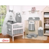 Babybett Moskitonetz aus Chiffon - Hängende Herzen anthrazit