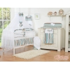 Babybett Moskitonetz aus Chiffon - Hängende Herzen braun gestreift