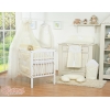Babybett Moskitonetz aus Chiffon - Hängende Herzen creme