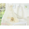Babybett Moskitonetz aus Chiffon - Hängende Herzen creme