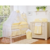 Babybett Moskitonetz aus Chiffon - Hängende Herzen gelb gestreift