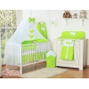 Babybett Moskitonetz aus Chiffon - Hängende Herzen Grün-Punktemuster