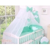 Babybett Moskitonetz aus Chiffon - Hängende Herzen Minze