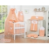 Babybett Moskitonetz aus Chiffon - Hängende Herzen pfirsich