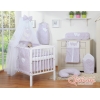 Babybett Moskitonetz aus Chiffon - Hängende Herzen rosa Blümchen