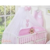 Babybett Moskitonetz aus Chiffon - Hängende Herzen Rosa-Punkmuster