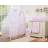 Babybett Moskitonetz aus Chiffon - Hängende Herzen Rosa-Punkmuster