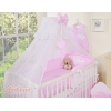 Babybett Moskitonetz aus Chiffon - Hängende Herzen Rosa-Punkmuster