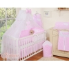 Babybett Moskitonetz aus Chiffon - Hängende Herzen Rosa-Punkmuster