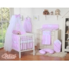 Babybett Moskitonetz aus Chiffon - Hängende Herzen Rosa-Punkmuster