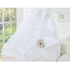 Babybett Moskitonetz aus Chiffon - Hängende Herzen weiß