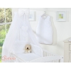 Babybett Moskitonetz aus Chiffon - Hängende Herzen weiß