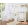 Babybett Moskitonetz aus Chiffon - Hängende Herzen weiß