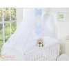 Babybett Moskitonetz aus Chiffon - Hängende Herzen weiß
