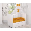 Babybett Moskitonetz aus Chiffon - honiggelb