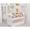Babybett Moskitonetz aus Chiffon - honiggelb