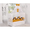 Babybett Moskitonetz aus Chiffon - honiggelb