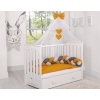 Babybett Moskitonetz aus Chiffon - honiggelb