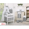 Babybett Moskitonetz aus Chiffon - Little Prince/Princess anthrazit