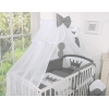 Babybett Moskitonetz aus Chiffon - Little Prince/Princess anthrazit